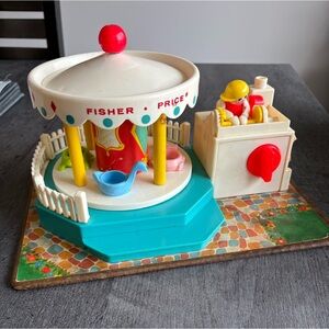 Fisher-Price vintage Colorful Carousel Playset